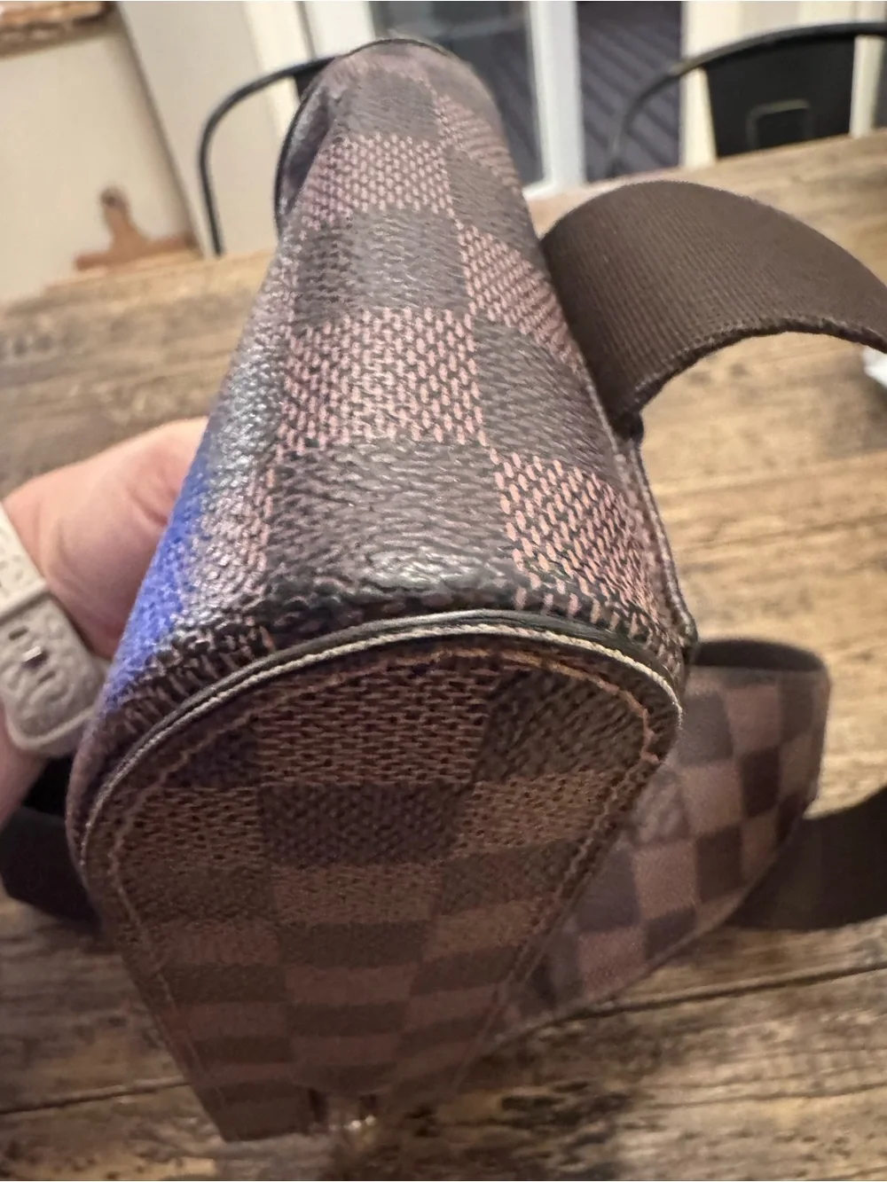 Authentic Louis Vuitton Geronimos Damier Ebene Belt Bag